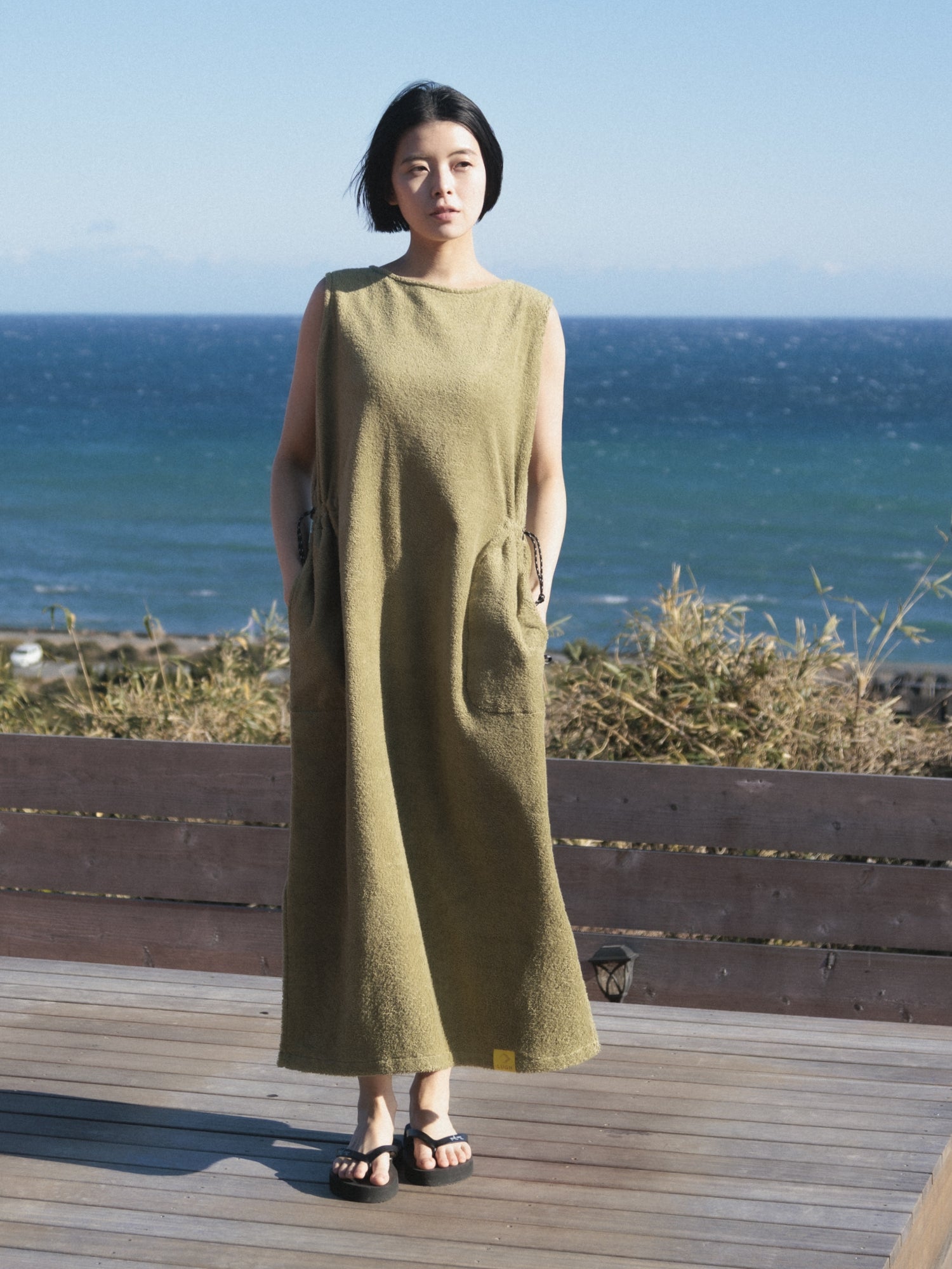 OUTdryerタオルワンピース